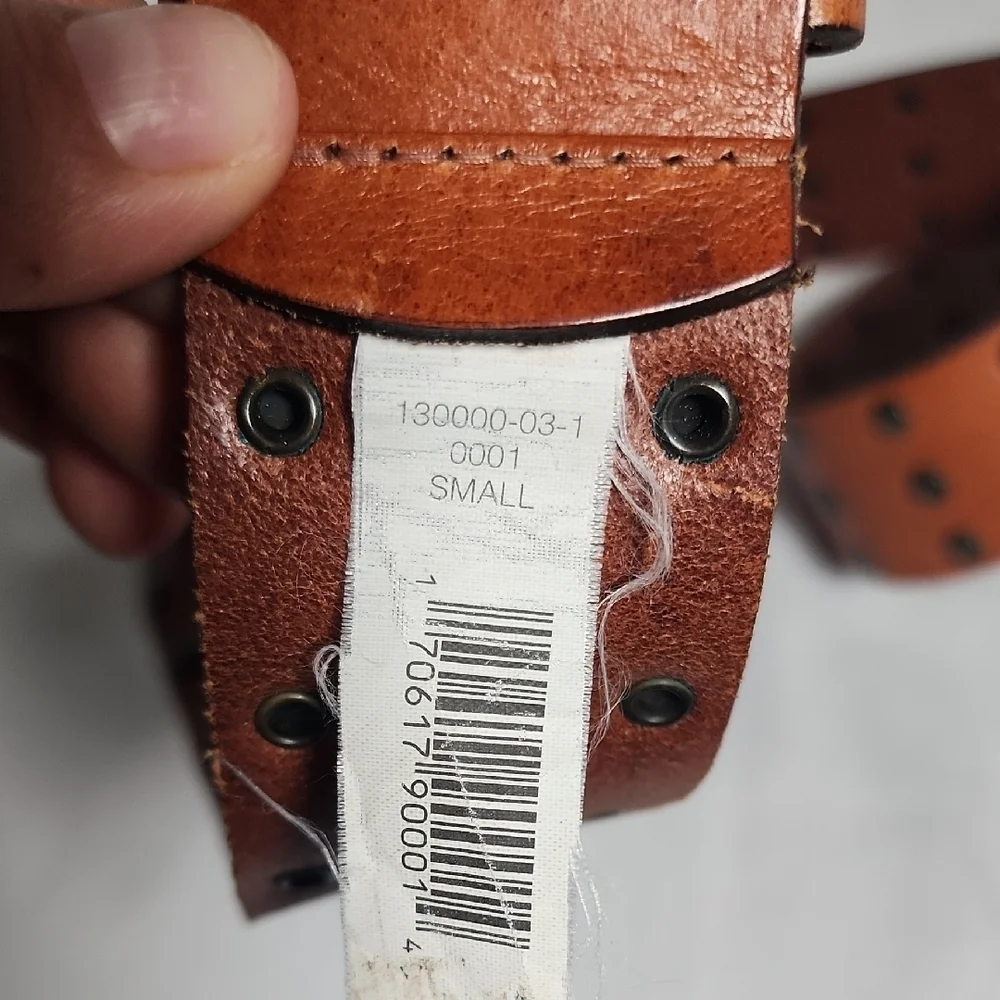 Source Unknown Brown Studded Belt